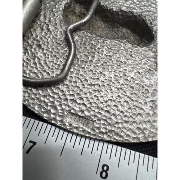 Quarter Horse Pewter Belt Buckle Oval Western Style Cowboy CowGirl Show - Picture 4 of 4